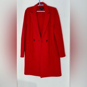 J Crew Daphne topcoat in bright red boiled wool 4. Excellent condition